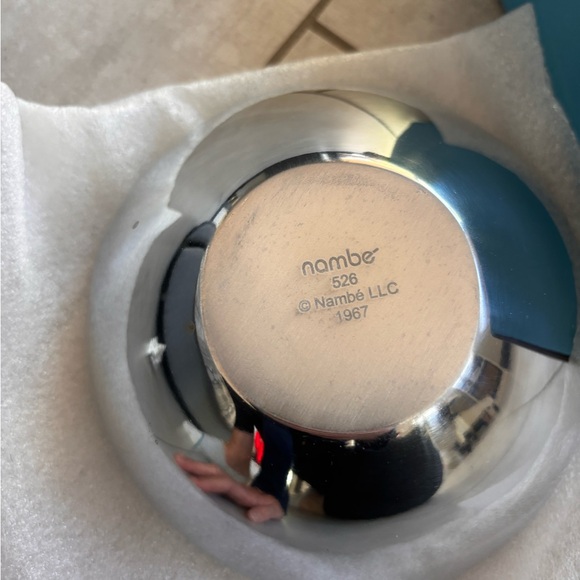 New Nambe tri corners bowl 6” 9.5oz silver - Picture 3 of 7